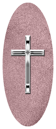 Silver Single Cross Shimmer Orchid
